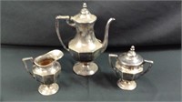Antique silver over copper tea set Hallmarks