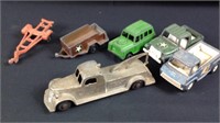 Vintage lot of tootsie toy vehicles