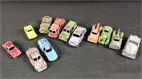 Lot of 12 vintage smaller tootsie toy cars