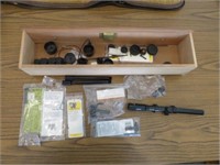 Scope & Scope Items & wooden drawer