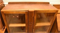 Lot #2866 - Art Deco china cabinet with flower