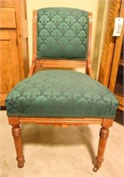 Lot #2876 - Victorian side chair upholstered
