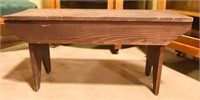 Lot #2880 - Primitive style wood bench. Measures