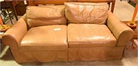 Lot #2891 - Leathercraft sofa. Measures
