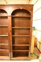 Lot #2914 - Dark finished pine bookcases with