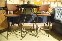 Lot #2964 - Pier 1 wrought iron breakfast table