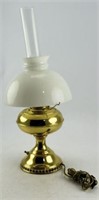 Lot #2969 - Antique brass Rayo lamp with shade