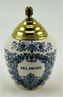 Lot #2971 - Delaware Delft tobacco jar made by