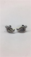 Sterling calla lily earrings
