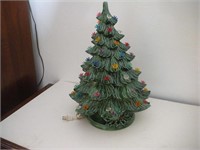 Ceramic Lighted Christmas Tree  20 Inches Tall