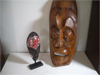 Carved Wood Masks  Tallest - 27 Inches