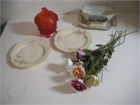 Porcelain Roses & Dishes