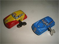 Tin Wind Up Toys - 2 Inch Cars