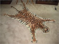 Indian Cottage Wool Tiger Skin Rug  60x36 Inches