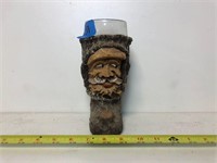 Boot Glass, outside Wood Old Man Face