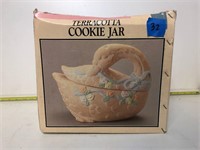Terracotta Goose Cookie Jar in Box
