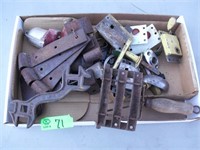 Antique Wrench, Comb, & Door Hardware Lot