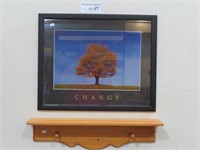 21"X18" CHANGE WALL ART & SHELF