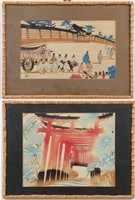 Illegibly Signed Japanese Woodblock Prints, 2