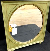 Green Round Mirror Table Top/Shaving