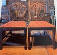 Pair of Vintage Chairs W/ Upholstered Seats