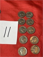 (10) 1965 Quarters