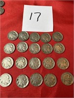 (20) Buffalo Nickels 1930’s