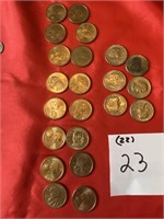 (22) $1.00 coins