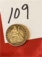 1861 Liberty Seated half dollar