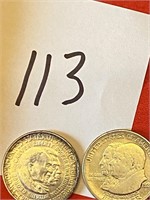 Commemorative silver coins 1928 & 1953 half