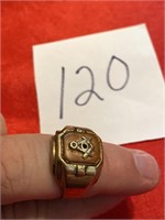 Mens Masonic Ring 10 k Gold