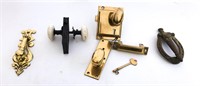 Antique metal door knobs and door knockers