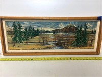 Landscape Picture in Wooden Frame