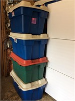 4 large utility storage bins