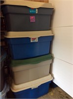 4 large utility storage bins