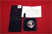 1998 one troy ounce .999 silver coin with COA