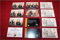 Lot of 12 presidential coin proof sets