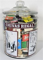 Chivas Regal Bar Top Apothecary Ad Jar + Matches!