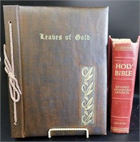 Vintage Leaves of Gold & Holy Bible