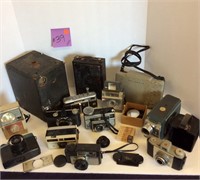 Vintage cameras, Brownie, Polaroid, etc