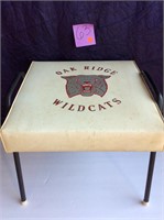 Vintage Oak Ridge Wildcats ottoman