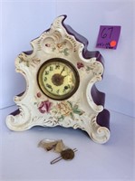 Ceramic painted clock