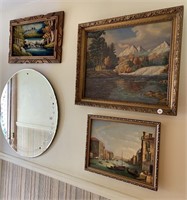 3 PICTURES (MIRROR NOT INCLUDED)
