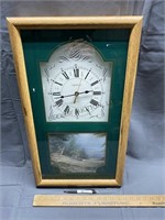 Ingraham Whitetail Clock 14" by 24" tested and wor