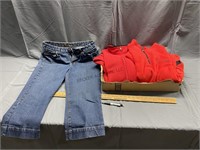 Capri Jeans Size 16 and 2 Red Large Pullovers