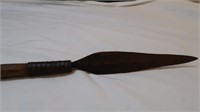 Authentic African Handmade Spear 79" with 10"