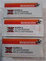 3 Winchester Super x Centerfire Rifle Cartridges