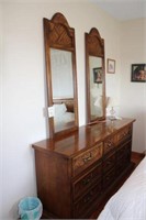 6 Drawer Dresser with Double Mirrors
