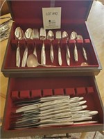 Silver Plated Silverware in Wooden Case