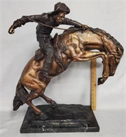 24" Modern Frederic Remington Cast Sculpture